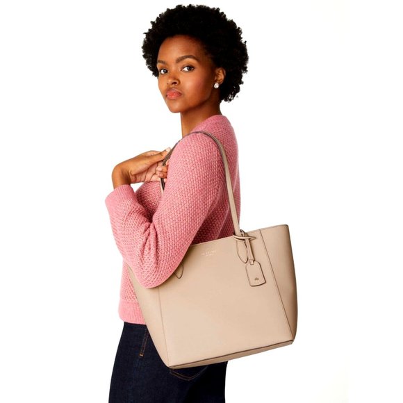New Kate Dana Saffiano Tote Warm Beige - Picture 5 of 5